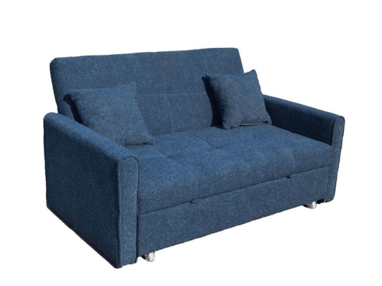 Καναπές - Κρεβάτι Dual 01-3323 Διθέσιος 153x89x85 Blue