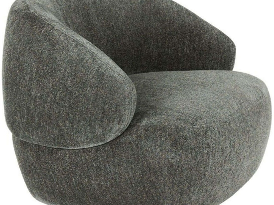 Πολυθρόνα Περιστρεφόμενη Μπουκλέ Boomerang 01-3361 86x80x72cm Olive
