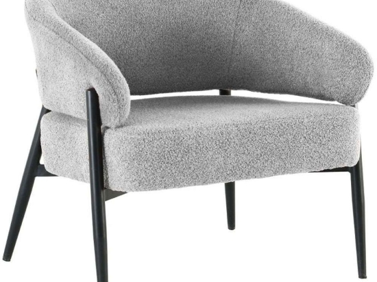 Πολυθρόνα Μπουκλέ Moritz 01-3373 73x72x75cm Grey-Black