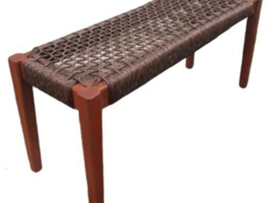 Παγκάκι Mesh 22-0188 110x35x40cm Walnut-Brown Διθέσιος