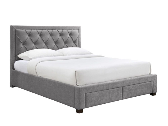Κρεβάτι Noble 09-1966 (Για Στρώμα 160x200cm) 216.5x165x122 Dark Grey Υπέρδιπλo