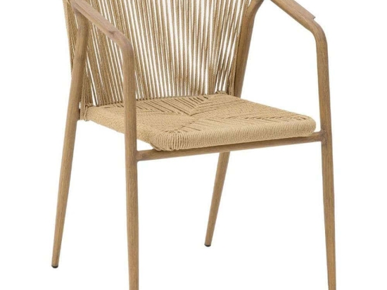 Πολυθρόνα More 22-0200 57x62x77cm Natural Αλουμίνιο,Pe