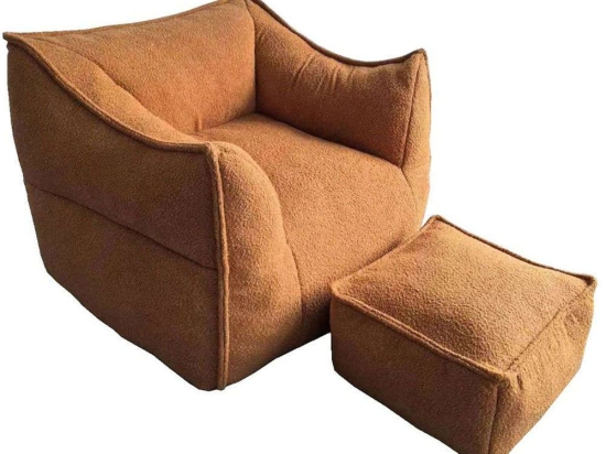 Πολυθρόνα Sponge Με Υποπόδιο (Σετ 2Τμχ) 01-3387 95x102x73cm Terracotta