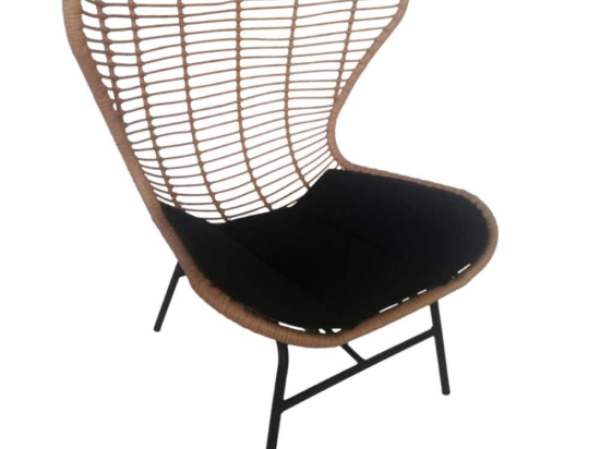 Πολυθρόνα Butterfly 22-0214 89x78x106,5cm Natural-Black
