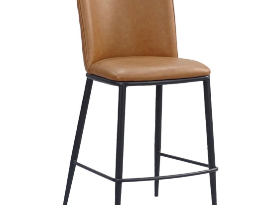 Σκαμπό Bar Couture 26-0051 45.5x53.58x99 Camel-Black