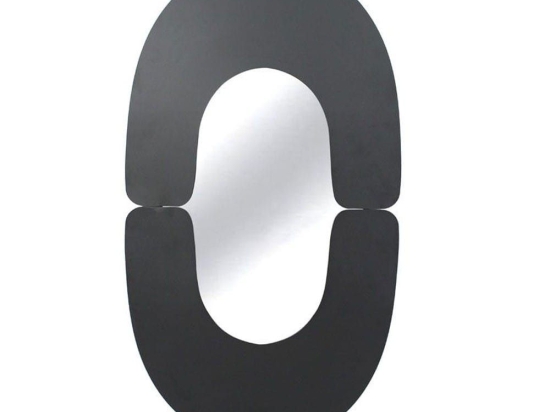 Καθρέπτης Τοίχου Arches 11-0624 45.5x2x80 Black Mat Μέταλλο