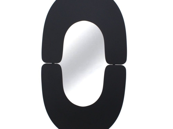 Καθρέπτης Τοίχου Arches 11-0625 54x1.5x95 Black Mat Μέταλλο