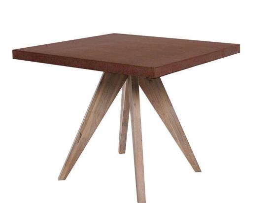 Τραπέζι Pompei 22-0234 90x90x74.5 Rust Red