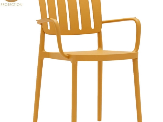 Καρέκλα Milano 27-0246 53x58x81.5cm Yellow