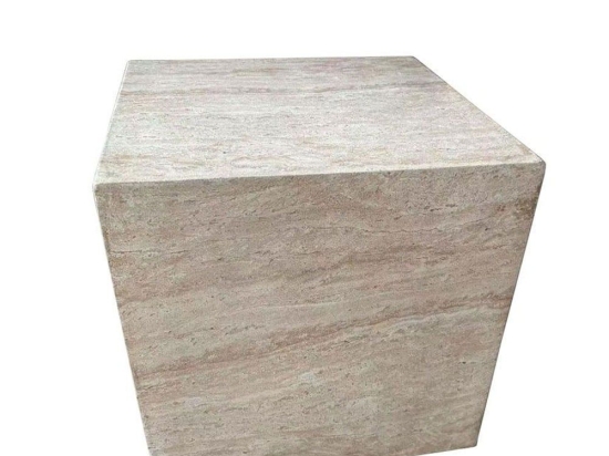 Τραπεζάκι Σαλονιού Βοηθητικό Lithos Square 04-1222 55.5x55.5x57 Beige