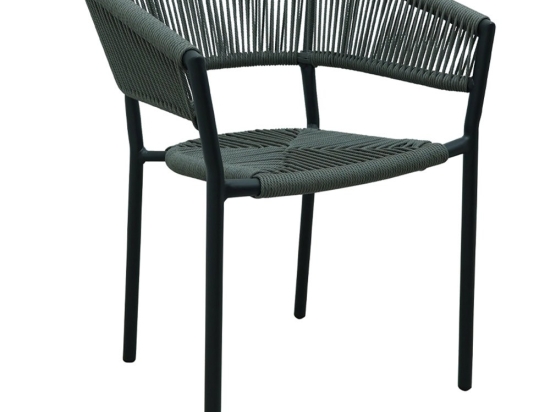 Πολυθρόνα Στοιβαζόμενη Breeze 22-0298 56x60x78cm Grey