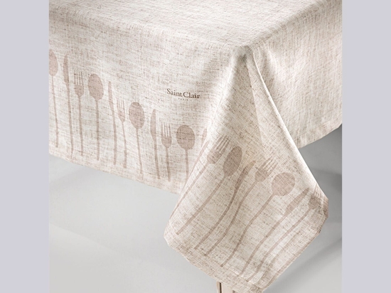 Τραπεζομάντηλο 1007 Beige Saint Clair 145Χ220 145x220cm Πολυέστερ