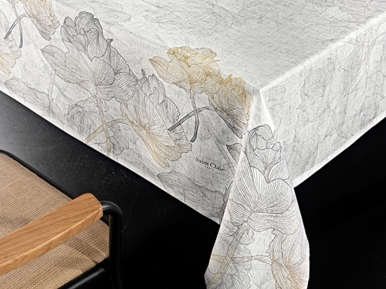 Τραπεζομάντηλο 1009 Beige Saint Clair 145X180 Πολυέστερ