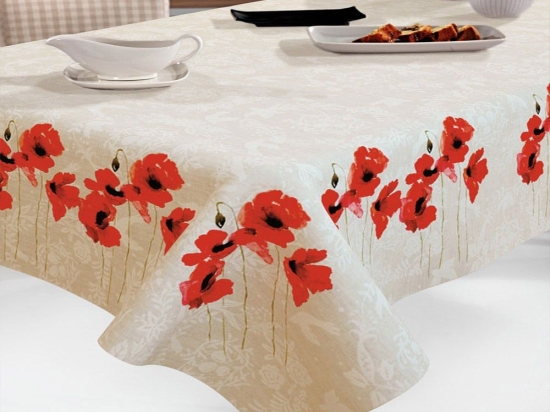 Τραπεζομάντηλο Easter 11 White-Red Saint Clair 145X180 Πολυέστερ