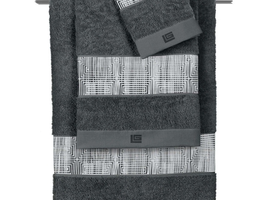 Πετσέτα Vertigo Grey Guy Laroche Προσώπου 50x90cm 100% Βαμβάκι