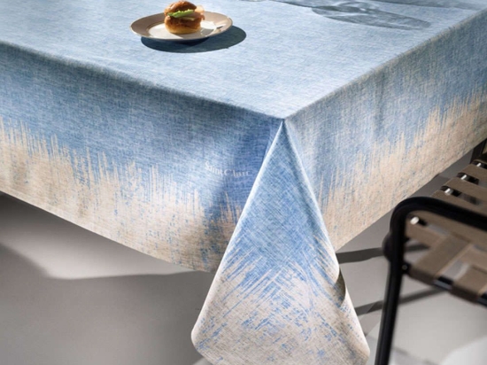 Τραπεζομάντηλο 1021 Blue Jean Beige Saint Clair 145Χ220 145x220cm Πολυέστερ