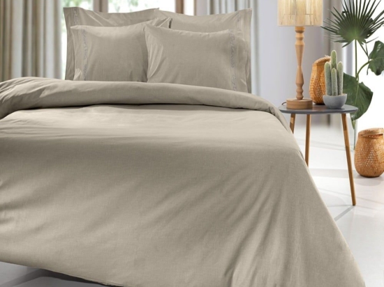 Παπλωματοθήκη Color Plus Taupe Guy Laroche Υπέρδιπλo 225x245cm 100% Βαμβακερό Περκάλι