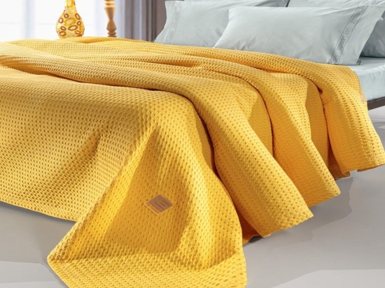 Κουβέρτα Vivid Yellow Guy Laroche Υπέρδιπλo 230x260cm 100% Βαμβάκι