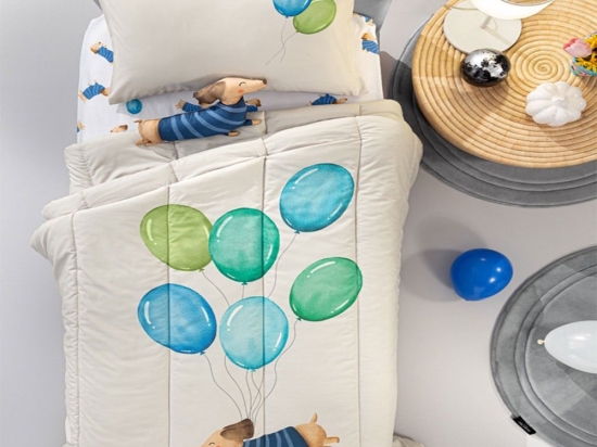 Πάπλωμα Παιδικό Pet Suede Blue Saint Clair Μονό 160x220cm Microfiber