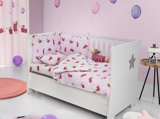 Σεντόνια Βρεφικά Pet (Σετ 3τμχ) Fuchsia Saint Clair Κούνιας 115x170cm 100% Βαμβάκι
