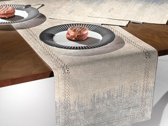 Runner 2040 Laser Cut Beige-Silver Saint Clair 40x160 Πολυέστερ