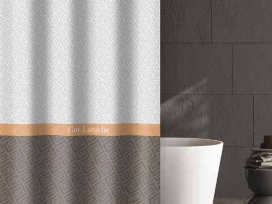 Κουρτίνα Μπάνιου Occio Grey Guy Laroche 240Πx185Υ 240x185cm Πολυέστερ
