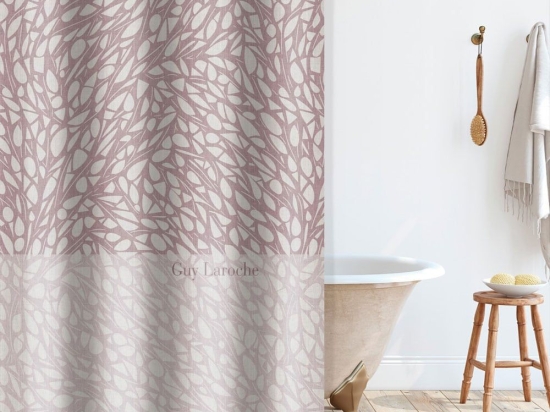 Κουρτίνα Μπάνιου Root Lilac Guy Laroche 240Πx185Υ 240x185cm Πολυέστερ