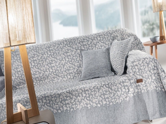 Ριχτάρι Monet Silver Guy Laroche Τετραθέσιο 180x350cm Βαμβάκι-Ακρυλικό