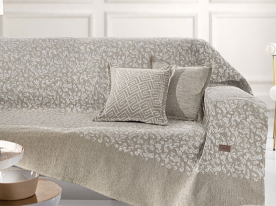 Ριχτάρι Monet Natural Guy Laroche Τετραθέσιο 180x350cm Βαμβάκι-Ακρυλικό