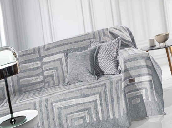 Ριχτάρι Dali Silver Guy Laroche Τετραθέσιο 180x350cm Βαμβάκι-Ακρυλικό