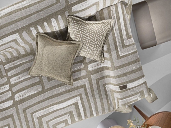 Ριχτάρι Dali Taupe Guy Laroche Τριθέσιο 180x300cm Βαμβάκι-Ακρυλικό