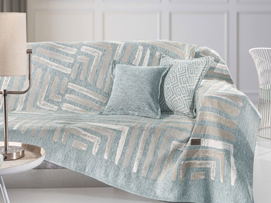 Ριχτάρι Dali Aqua Guy Laroche Τριθέσιο 180x300cm Βαμβάκι-Ακρυλικό