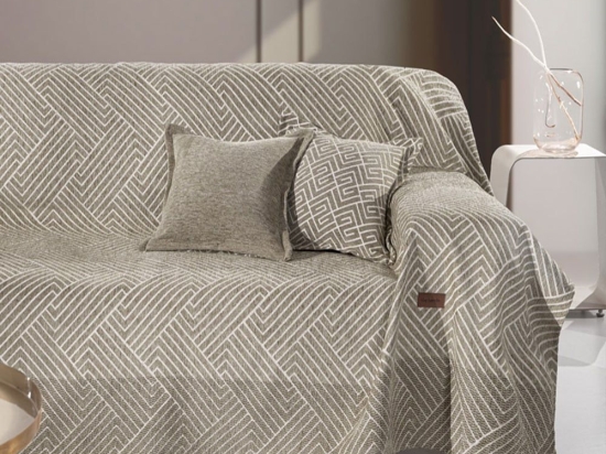 Ριχτάρι Goya Taupe Guy Laroche Πολυθρόνα 180x150cm Βαμβάκι-Ακρυλικό