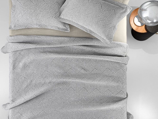 Κουβέρτα Tetris Anthracite Guy Laroche Υπέρδιπλo 245x260cm Βαμβάκι-Πολυέστερ