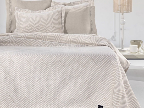 Κουβέρτα Tetris Linen Guy Laroche Μονό 160x260cm Βαμβάκι-Πολυέστερ