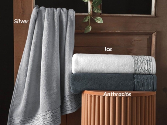 Πετσέτα Tiber Anthracite Guy Laroche Σώματος 70x140cm 100% Βαμβάκι