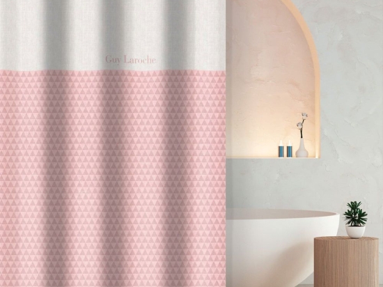 Κουρτίνα Μπάνιου Tokyo Dusty Pink Guy Laroche 180Πx185Υ 180x185cm Πολυέστερ