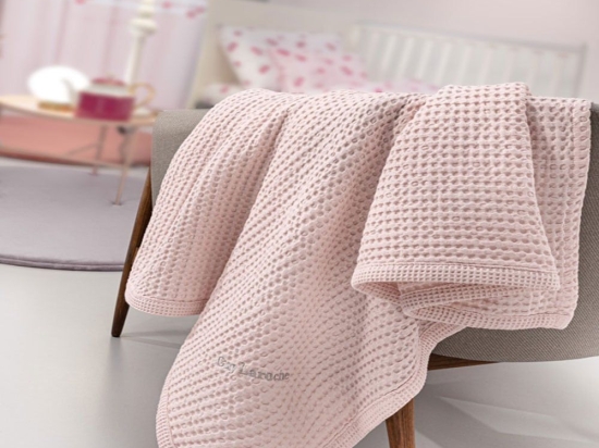 Κουβέρτα Βρεφική Bella Pinky Guy Laroche Κούνιας 110x130cm 100% Βαμβάκι