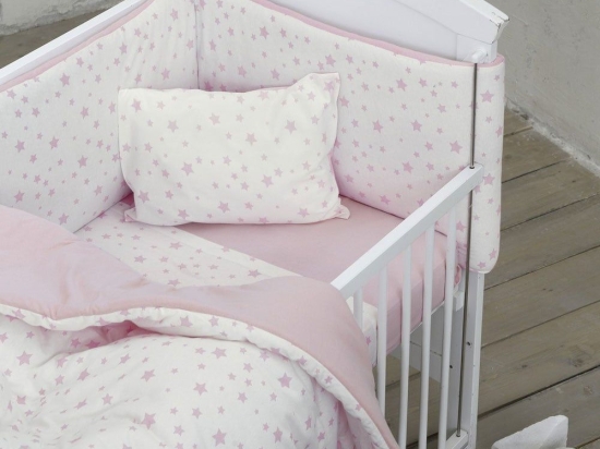 Κουβερλί Giggle Βρεφικό Pink Nima 100x150cm 100% Βαμβάκι