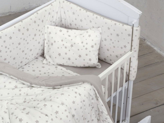 Κουβερλί Giggle Βρεφικό Grey Nima 100x150cm 100% Βαμβάκι