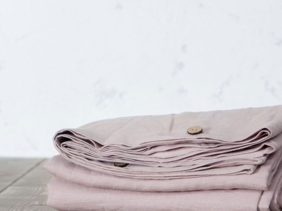 Παπλωματοθήκη Linen Dusty Pink Nima Υπέρδιπλο 220x240cm Λινό