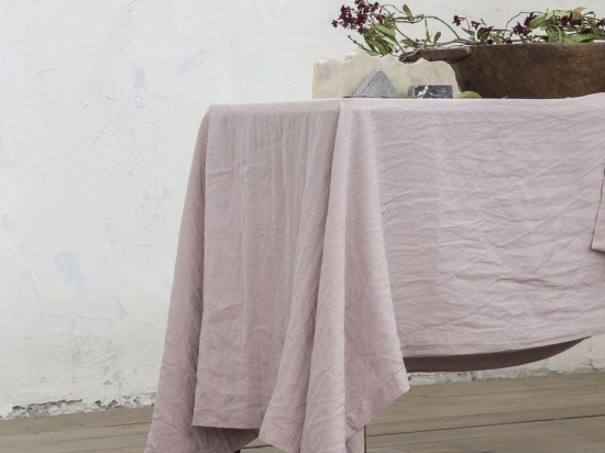 Τραπεζομάντηλο Linho Dusty Pink Nima 150 X 220 150x220cm Λινό