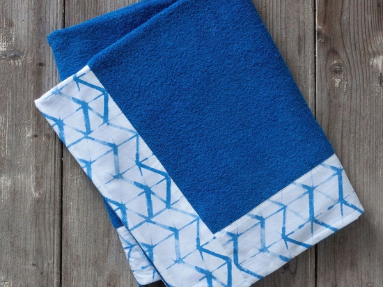 Πετσέτα Θαλάσσης Με Φάσα - Kanoko Blue Nima Θαλάσσης 90x150cm 100% Βαμβάκι