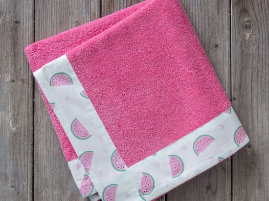 Πετσέτα Θαλάσσης Παιδική Με Φάσα - Popsugar Pink Nima Θαλάσσης 70x140cm 100% Βαμβάκι