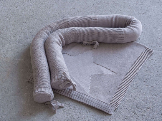 Βρεφικό Σετ Κούνιας 2τμχ - Hoodoo Beige Nima 75x90cm 100% Βαμβάκι