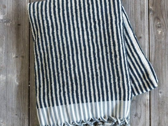 Πετσέτα Θαλάσσης Indigo Navy Nima Θαλάσσης 90x195cm 100% Βαμβάκι