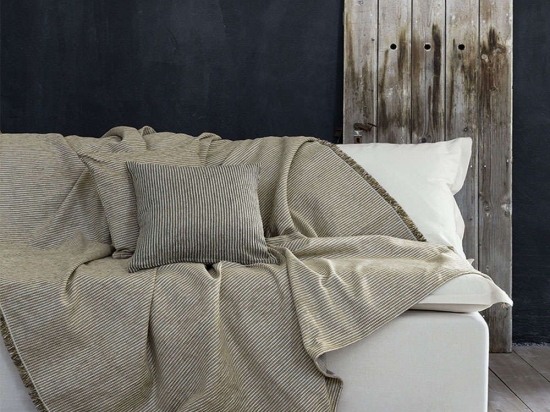 Ριχτάρι Seporo Mustard Beige Nima Πολυθρόνα 180x180cm Ακρυλικό-Πολυέστερ