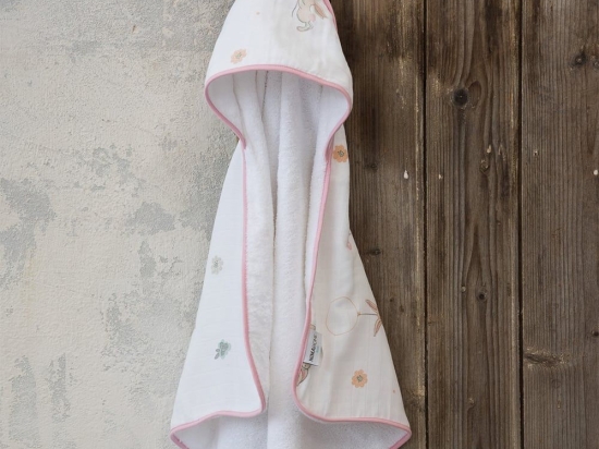 Κάπα Βρεφική Bunny Love White-Pink Nima