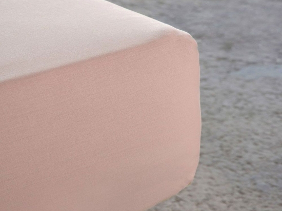 Σεντόνι Με Λάστιχο Unicolors Light Pink Nima Ημίδιπλο 100% Βαμβάκι
