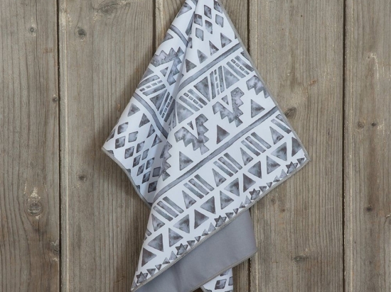 Πετσέτα Κουζίνας Monzu White-Grey Nima 40x60cm Microfiber